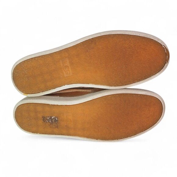 UGG Luci Metallic Leather Mule Slides Gold 1096354 Women's 9.5 - Picture 9 of 11